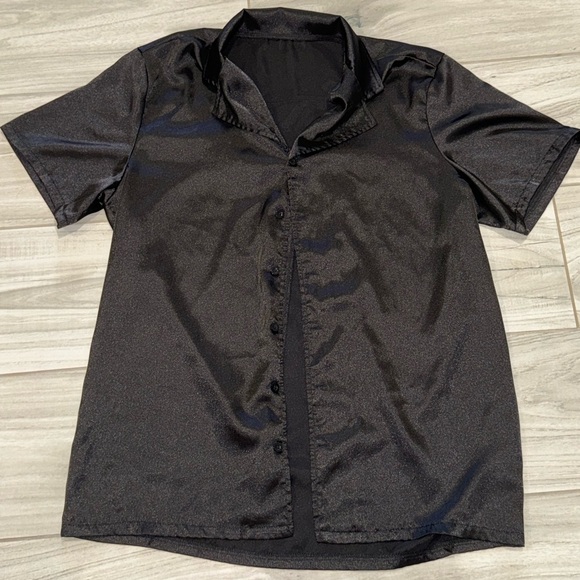 In Bloom Black and Cream Pajama Set - Picture 3 of 5